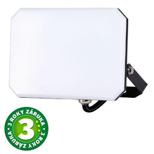 Prémiový bezrámový LED reflektor černý 50W 6000lm, denní barva světla, 3 roky